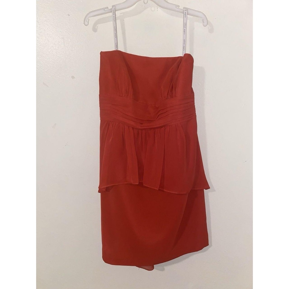 Alfred Angelo Formal Dress Rust Sleeveless Size 16W Wedding Dance